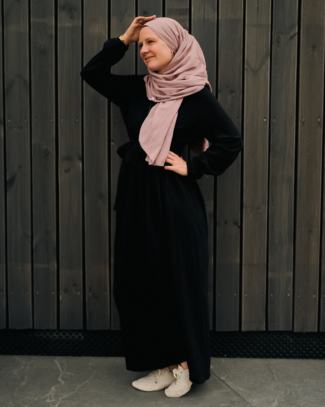 Cotton Abaya "Maya" en coton (Black)