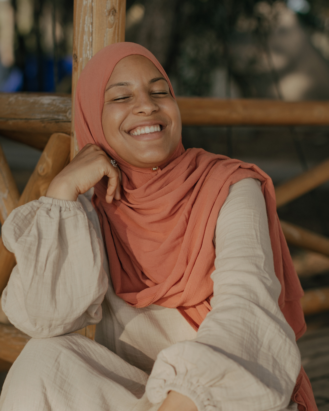 Crinkle Chiffon Hijab "Sandy" de viscose et de lin (Fox Red)