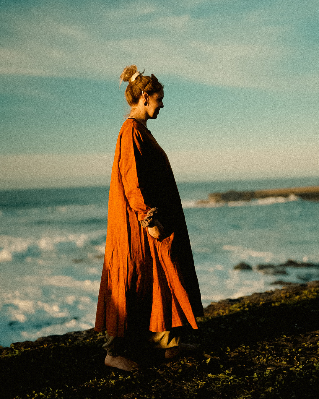 Robe tunique en lin et coton « Amba » (Sunset)