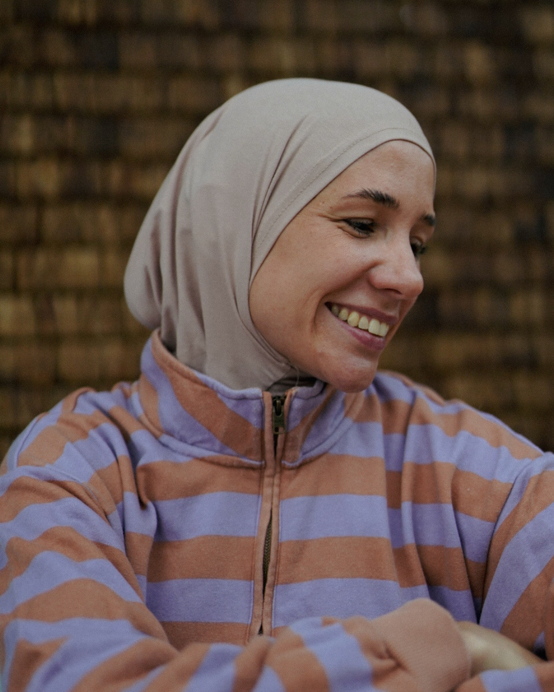 Balaclava - Hijab de sport et de loisir, en coton bio - Light Taupe