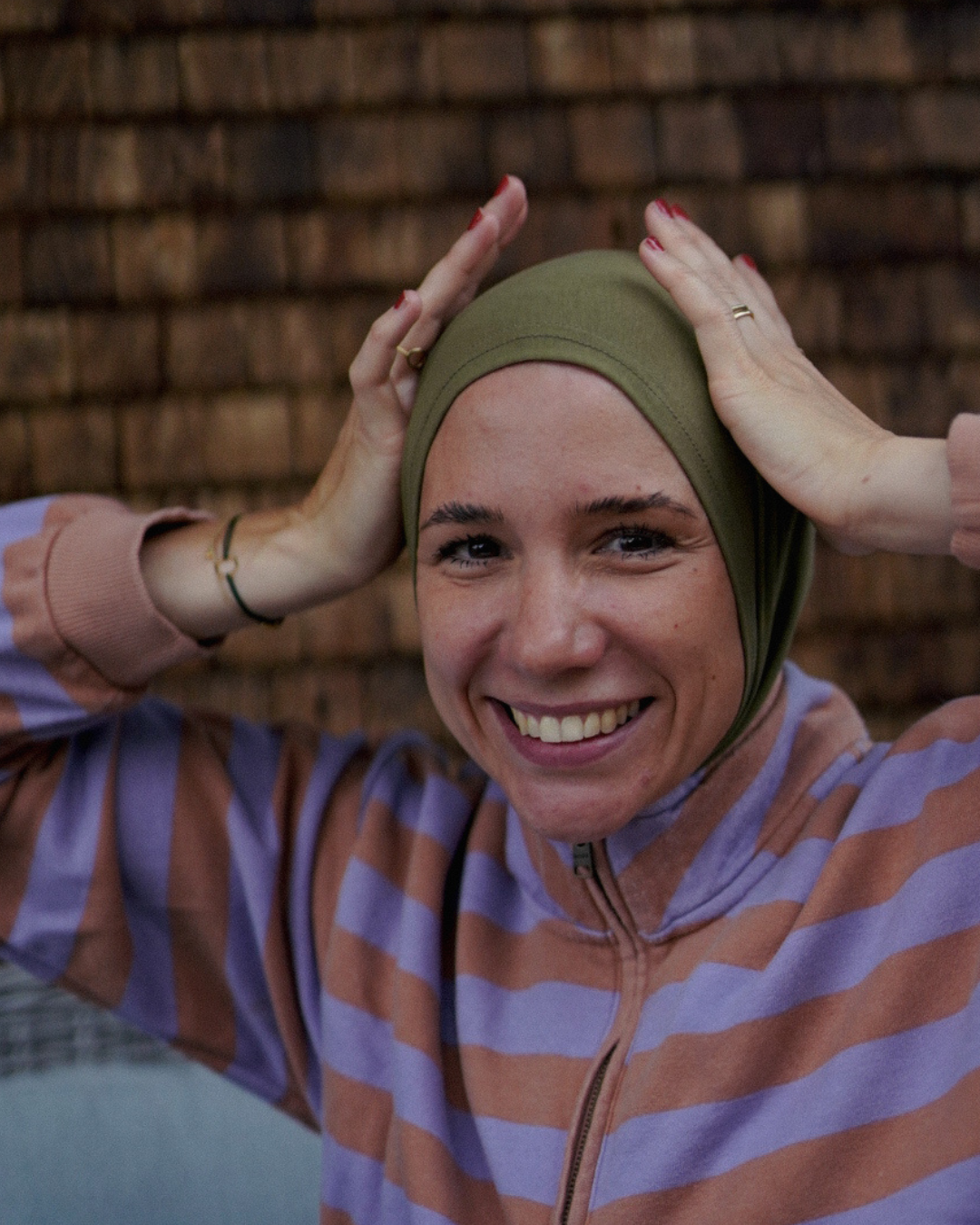 Balaclava - Hijab de sport et de loisir, en coton bio - Olive