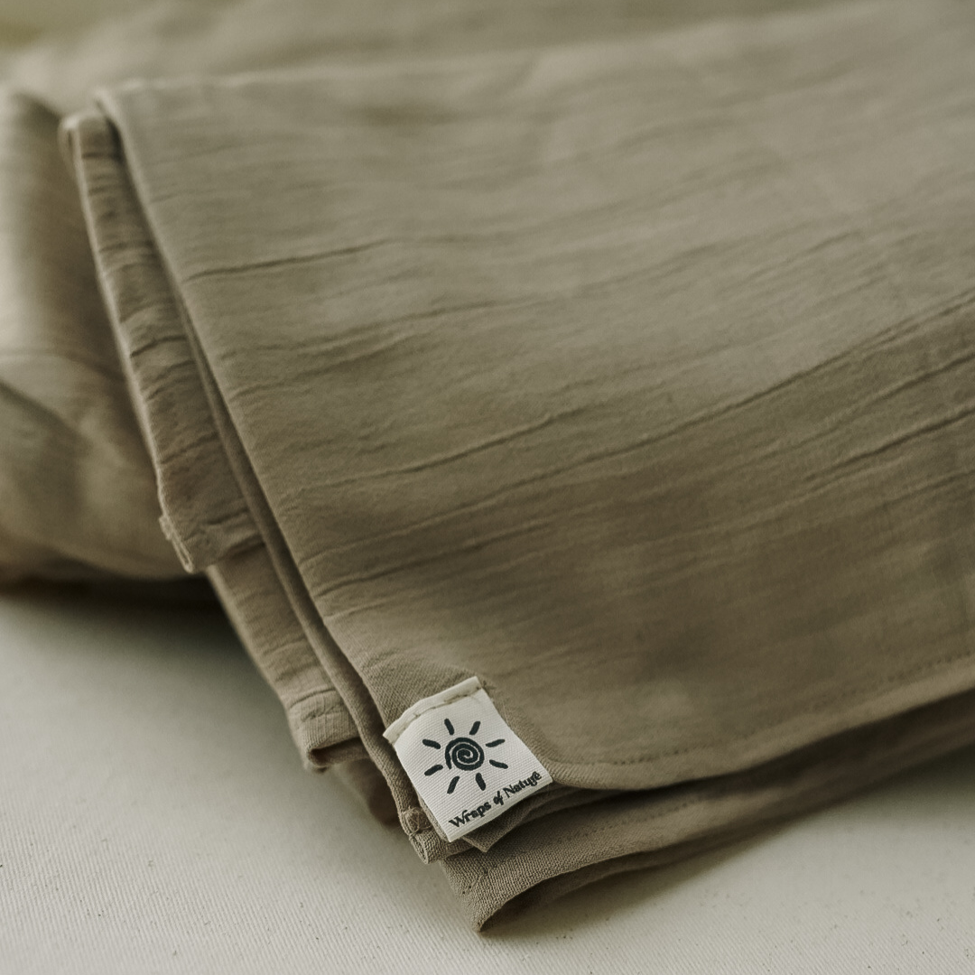 Crinkle Chiffon Hijab "Sandy" de viscose et de lin (sable)