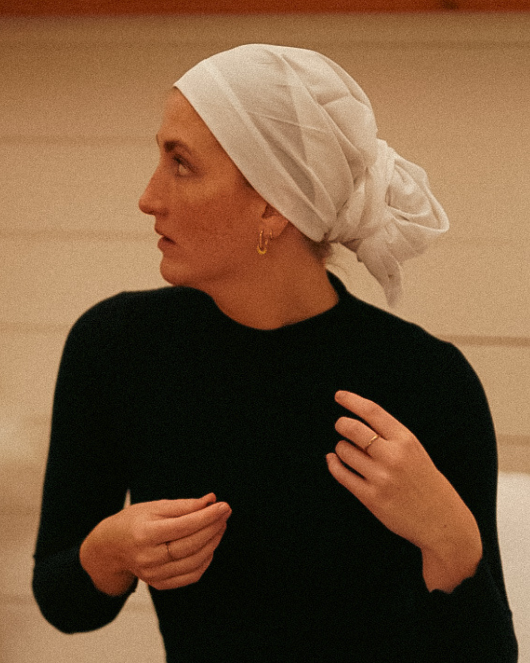 "Bonny" drap de dessous / Bonnet - 100% coton bio - beige