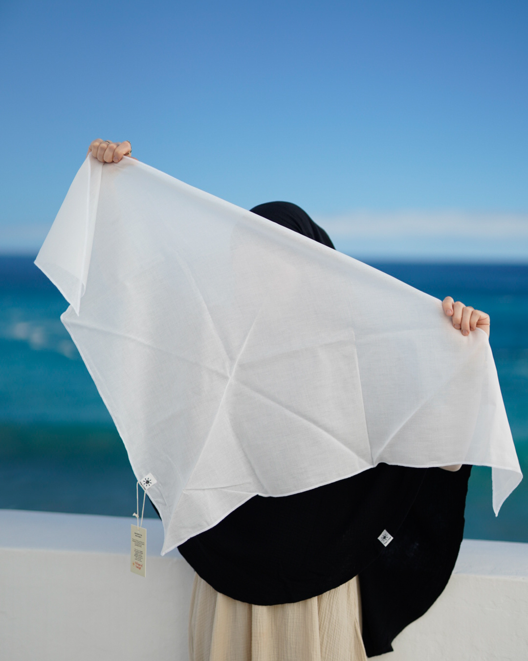 "Bonny" drap de dessous / Bonnet - 100% coton bio - white