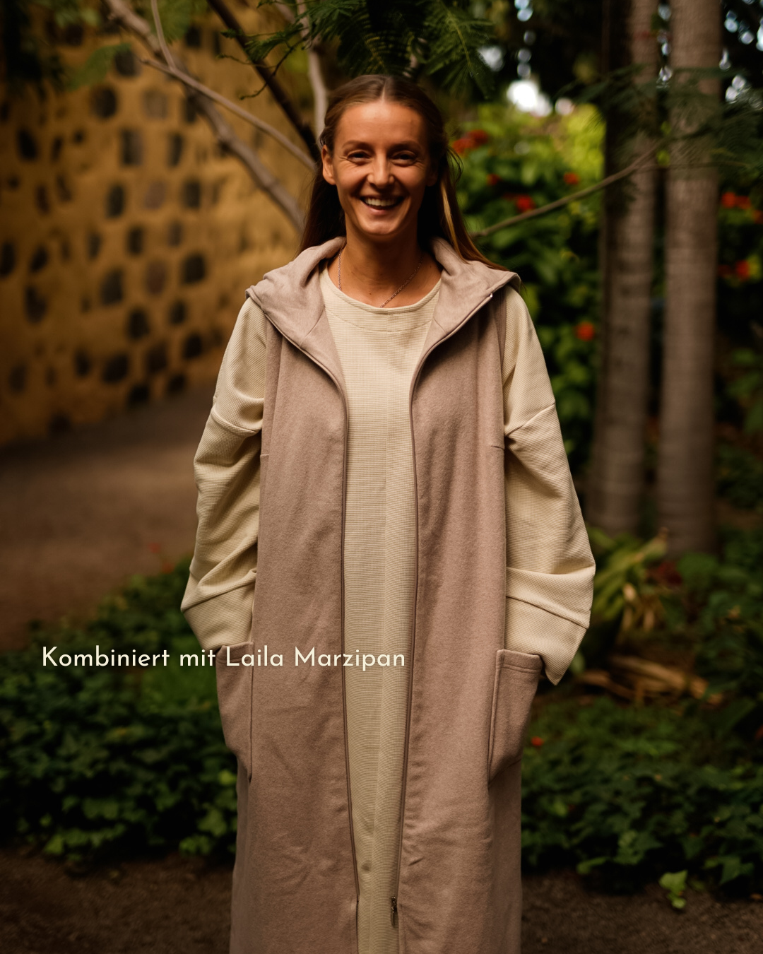 Gilet long en polaire "Coseline" en coton bio