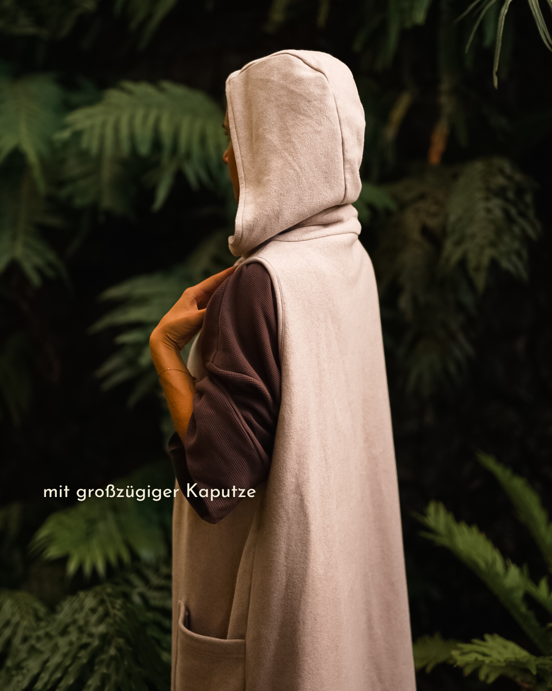 Gilet long en polaire "Coseline" en coton bio