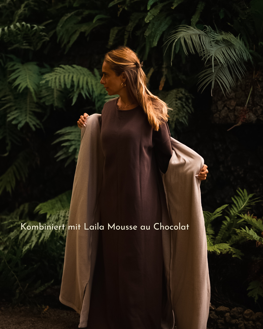 Gilet long en polaire "Coseline" en coton bio