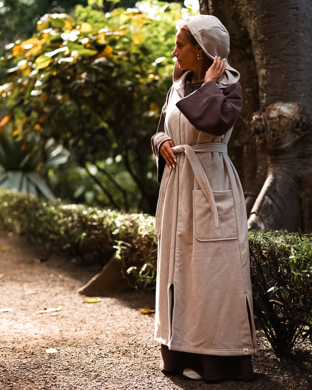 Gilet long en polaire "Coseline" en coton bio