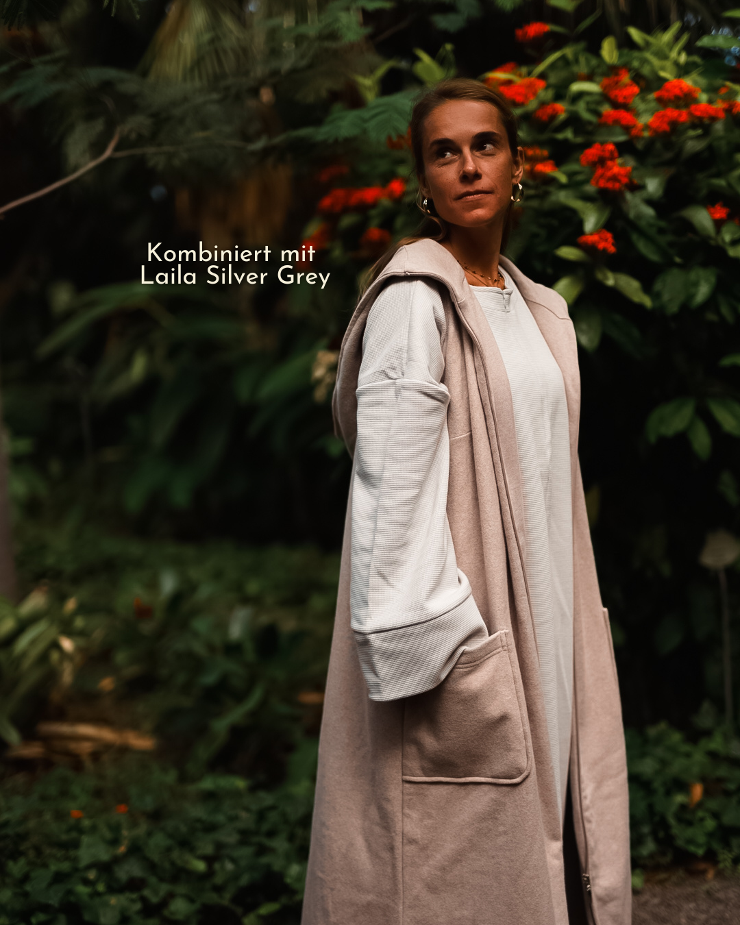 Gilet long en polaire "Coseline" en coton bio