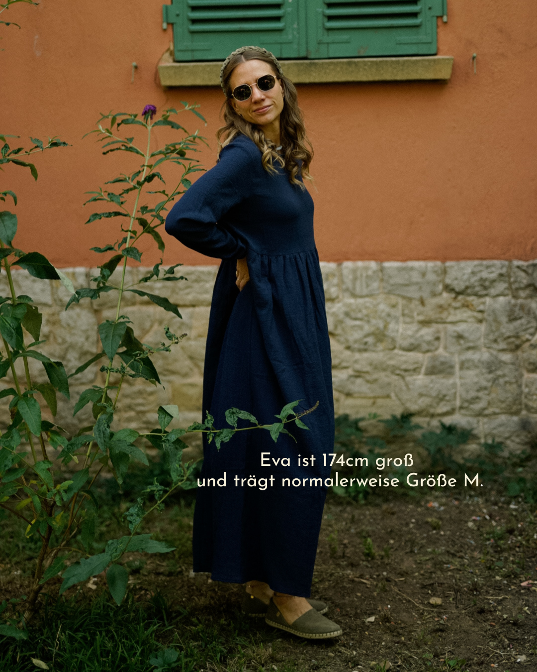 Cotton Abaya "Maya" en coton (Navy)
