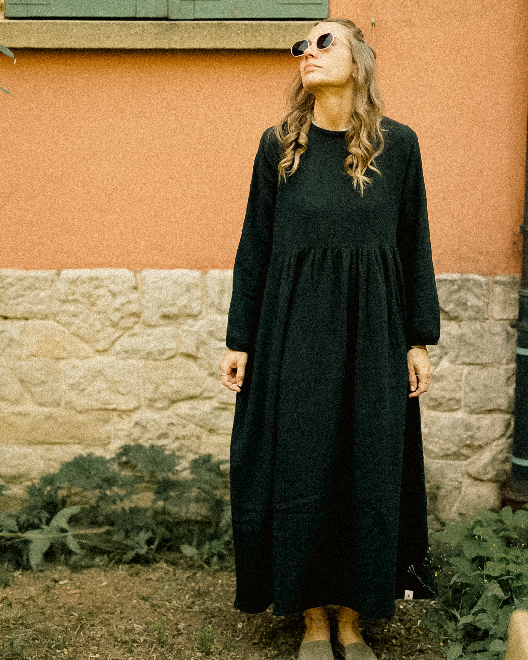 Cotton Abaya "Maya" en coton (Black)