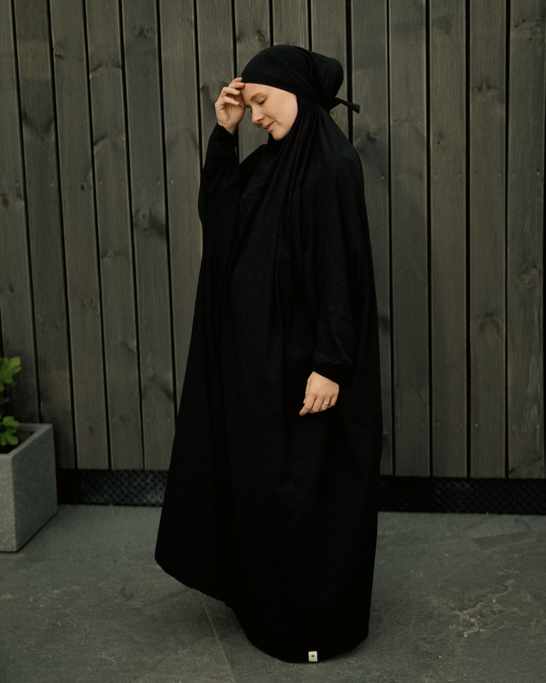 Robe de prière / jilbab en coton bio (Black)