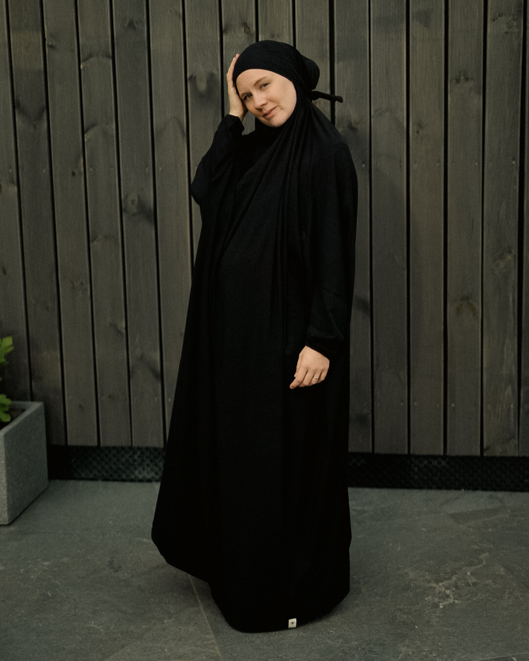 Robe de prière / jilbab en coton bio (Black)