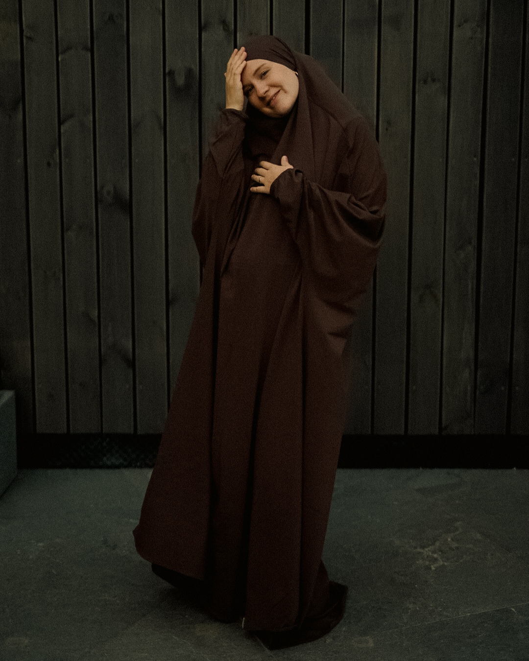 Robe de prière / jilbab en coton bio (Chocolate)