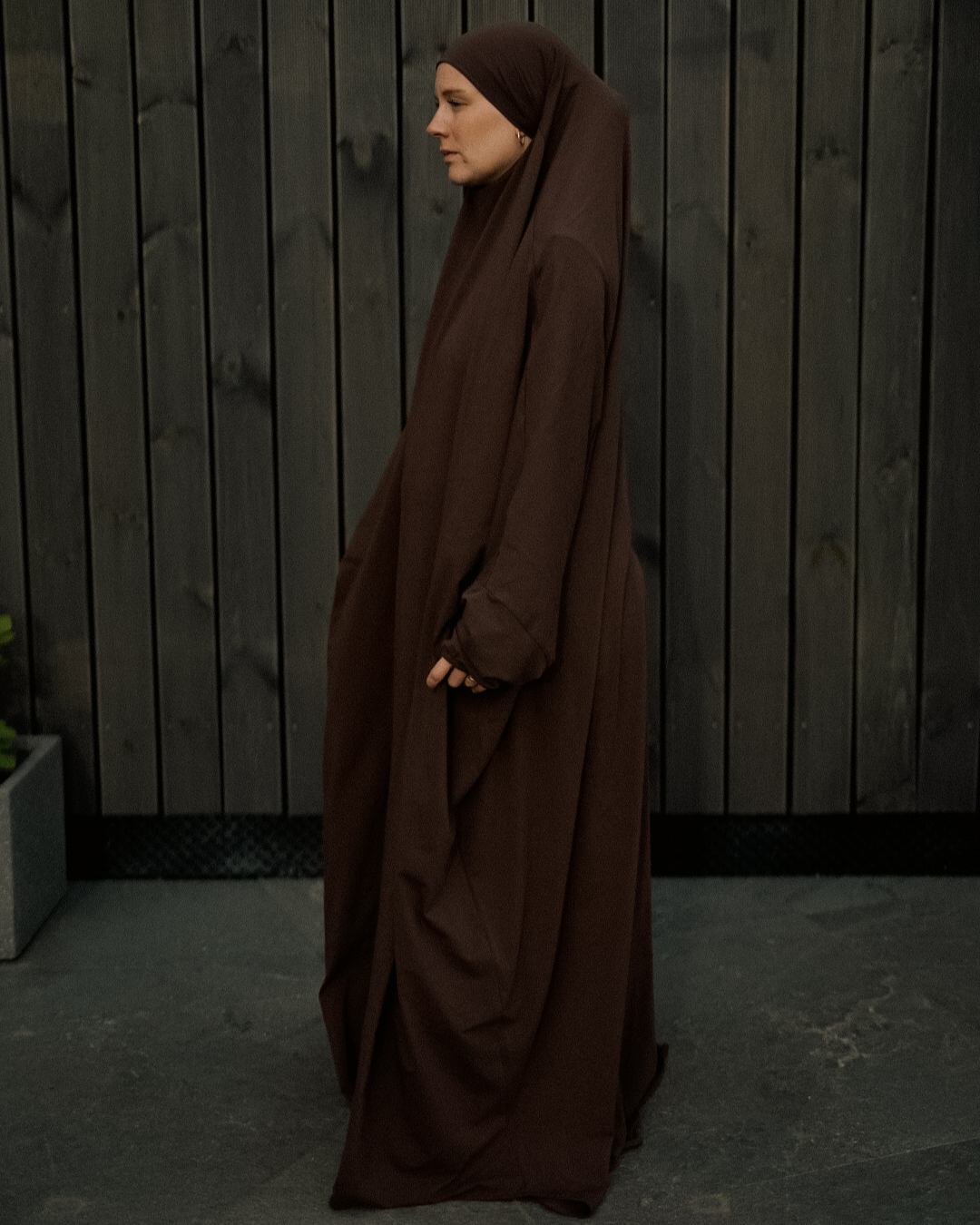 Robe de prière / jilbab en coton bio (Chocolate)