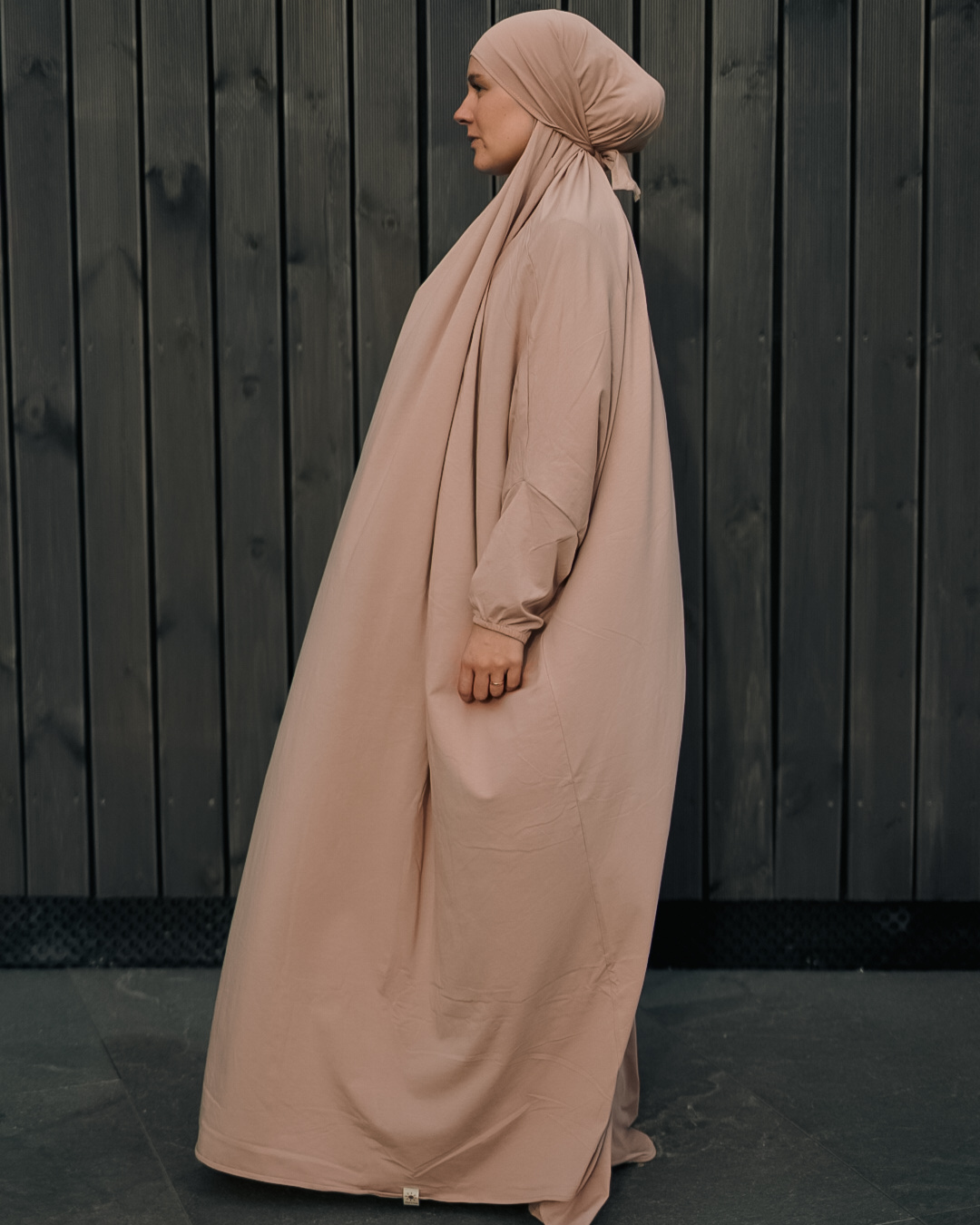 Robe de prière / jilbab en coton bio (Light Taupe)