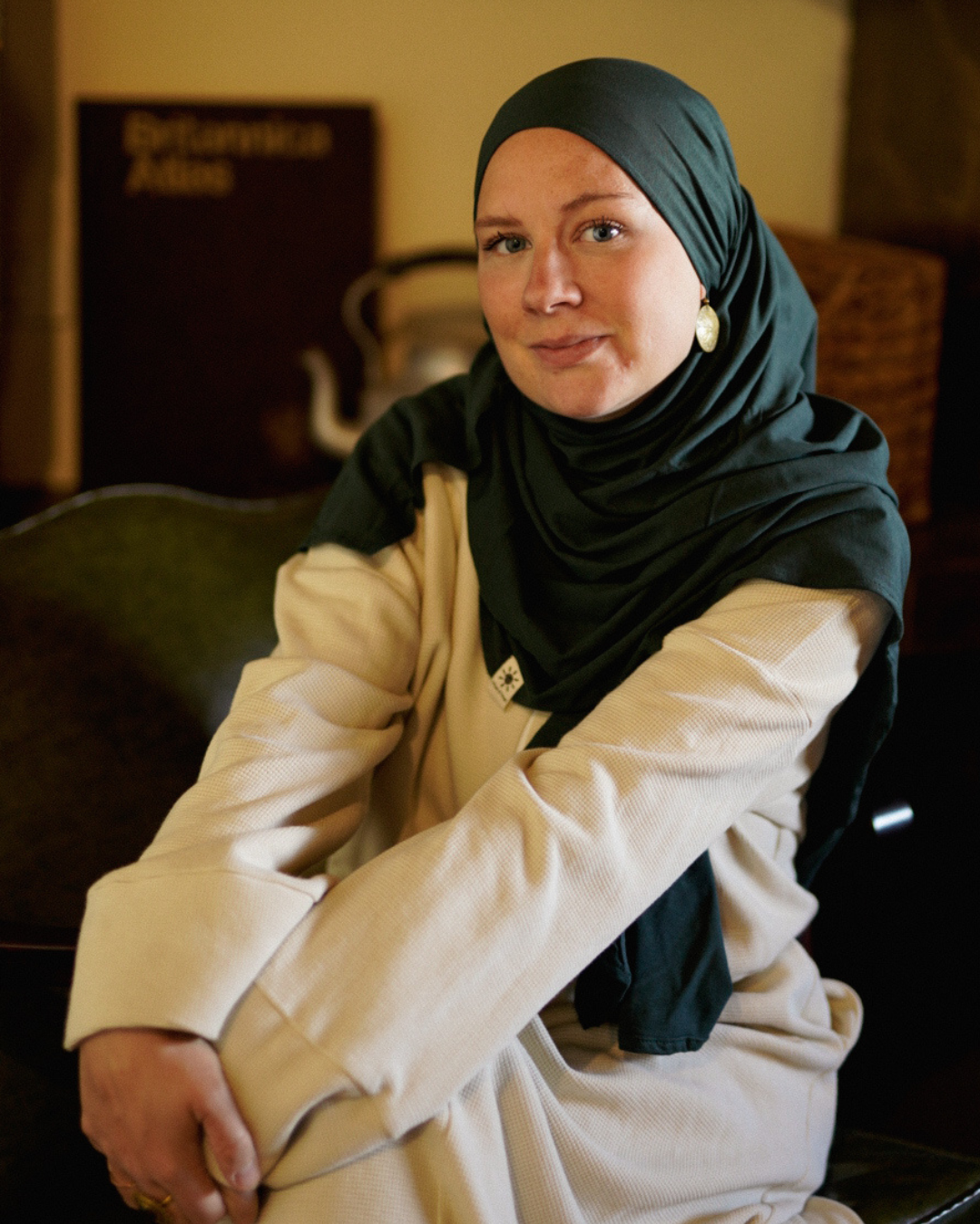 Hijab léger en jersey « Hava » 100 % coton biologique (Magical Forest)