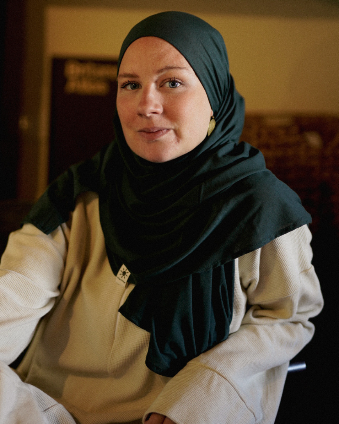 Hijab léger en jersey « Hava » 100 % coton biologique (Magical Forest)