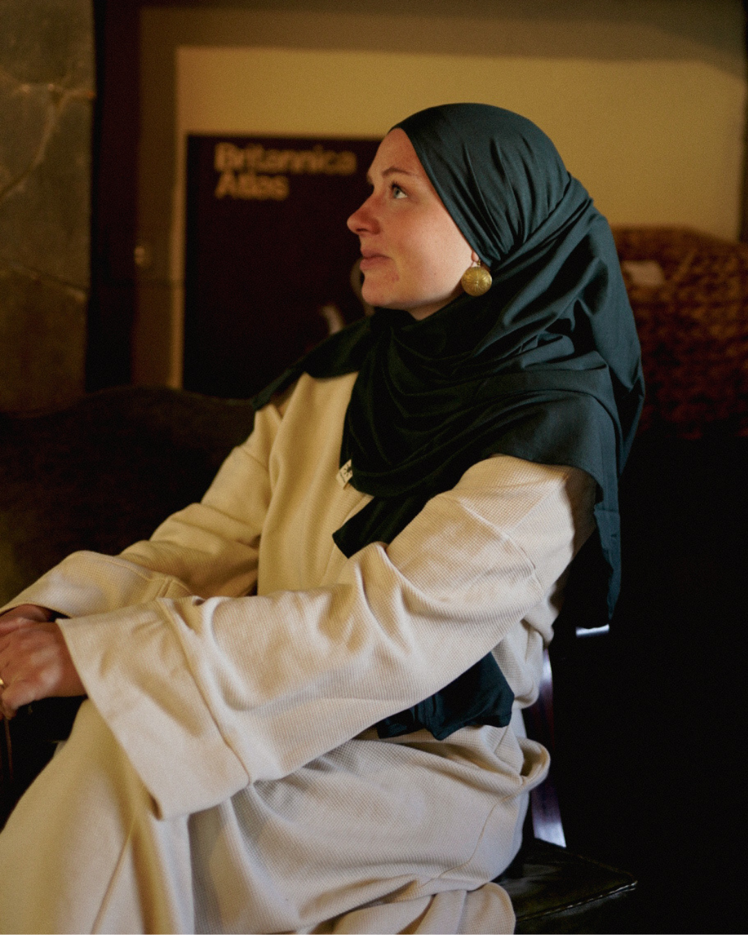 Hijab léger en jersey « Hava » 100 % coton biologique (Magical Forest)