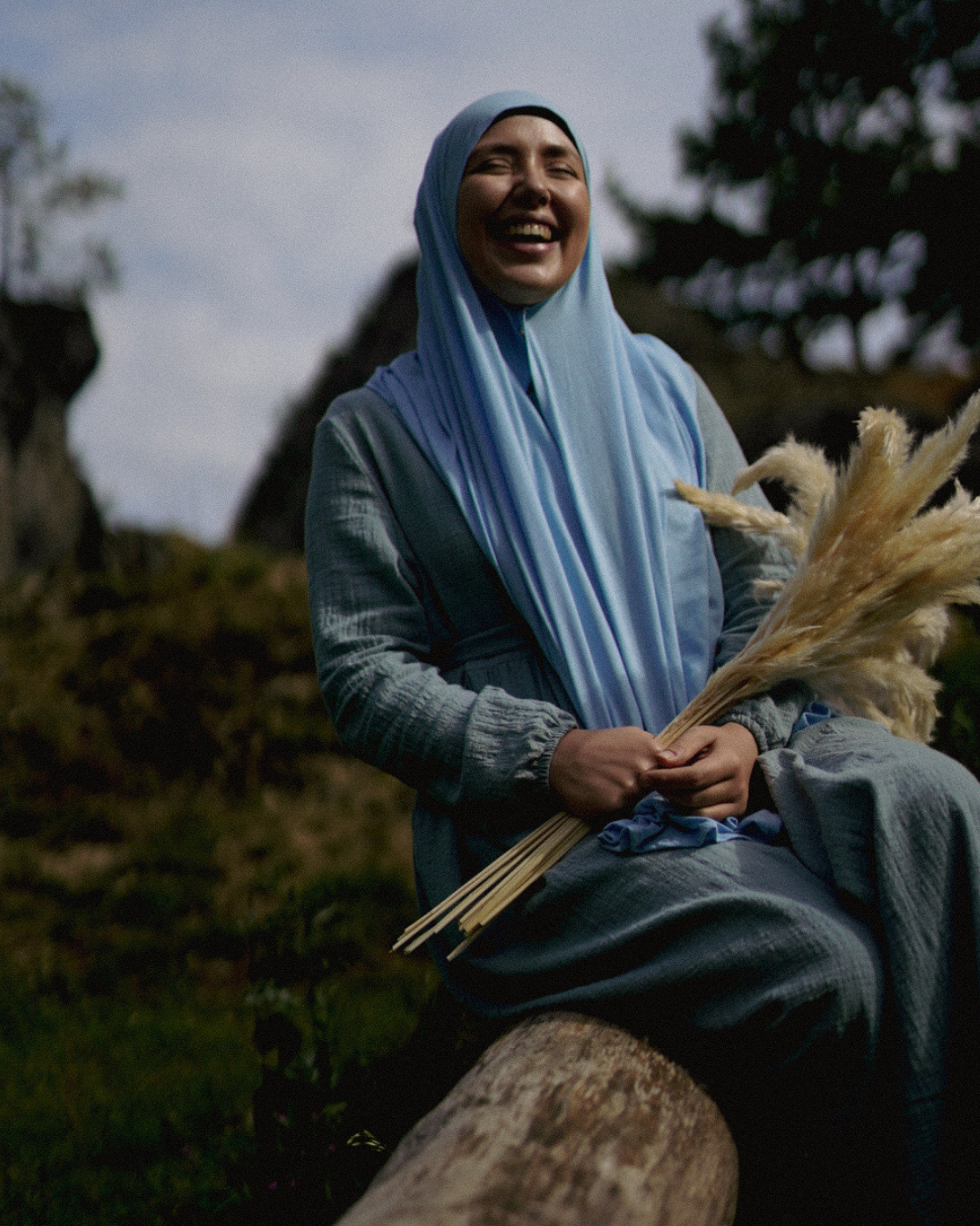 Hijab "Hava" en jersey léger 100% coton bio (Morning Sky)