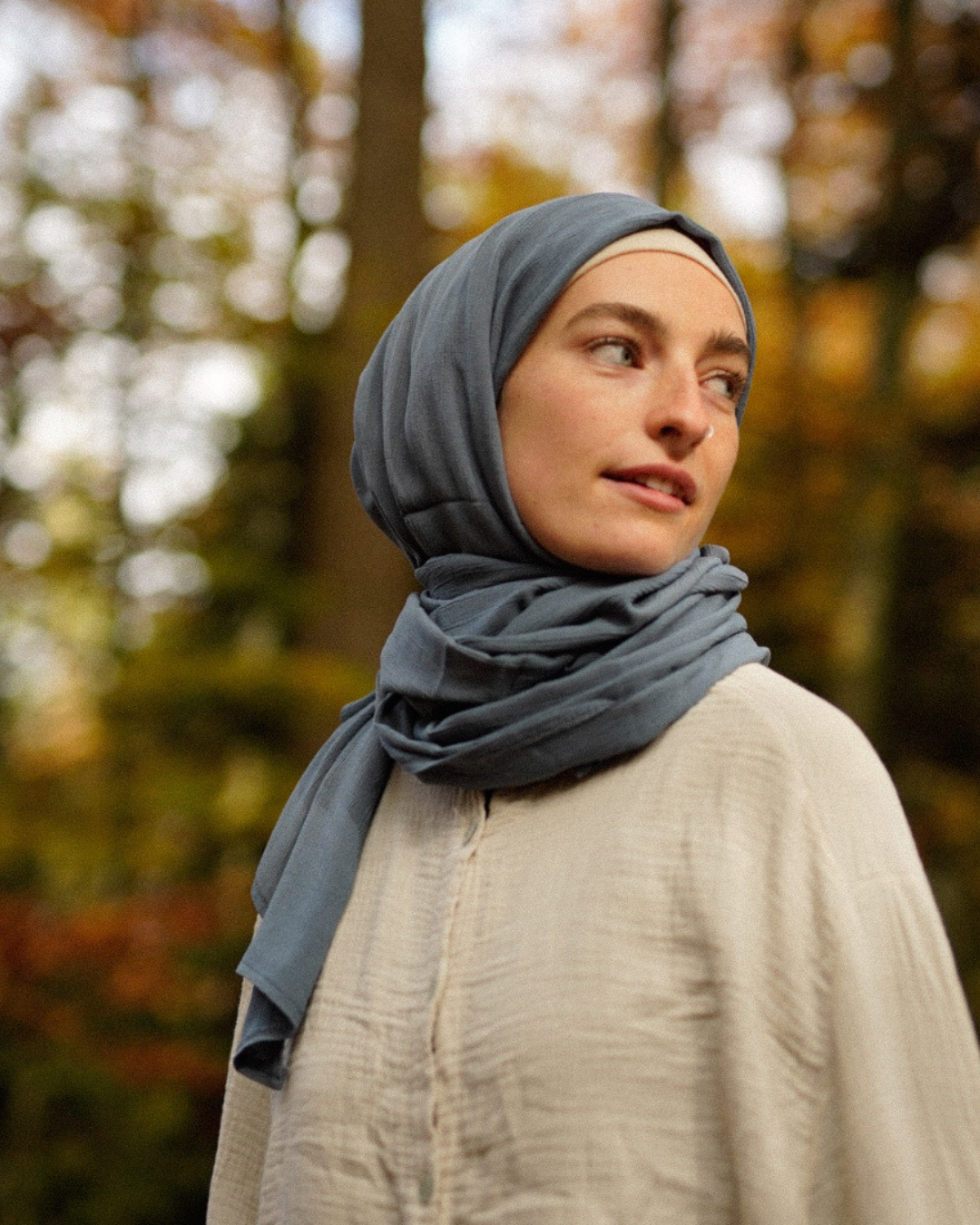 Crinkle Chiffon Hijab "Sandy" de viscose et de lin (Oceana)