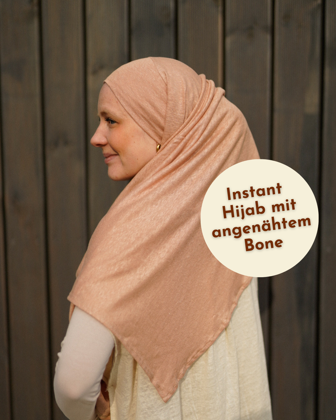 Hijab instantané "Leena" - 100% lin - Calima Rose