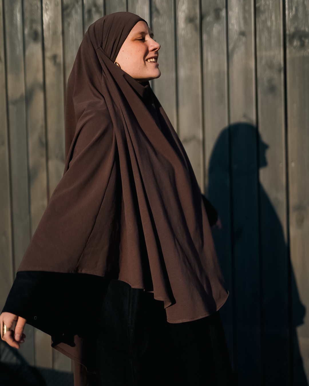 Jersey Khimar en coton bio Chocolate