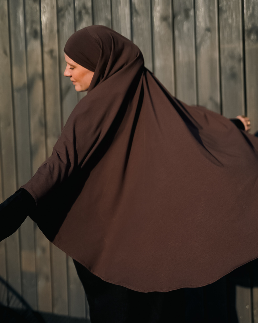 Jersey Khimar en coton bio Chocolate