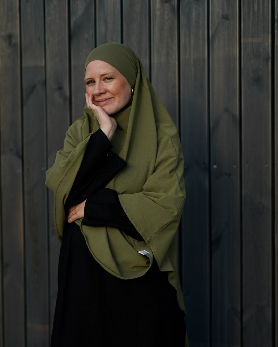 Jersey Khimar en coton bio Olive