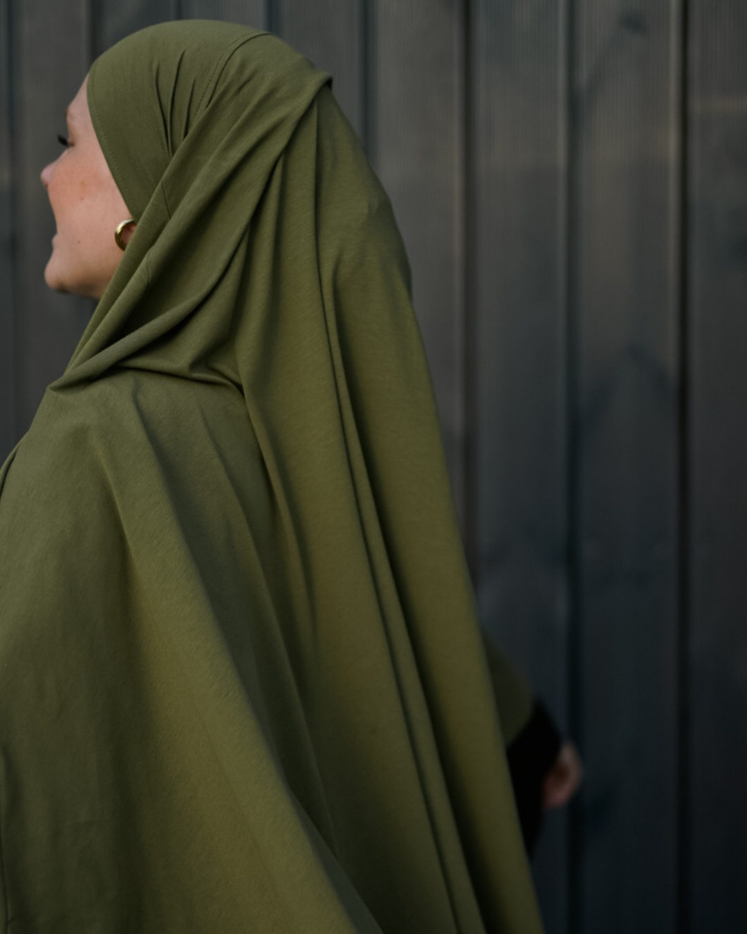 Jersey Khimar en coton bio Olive