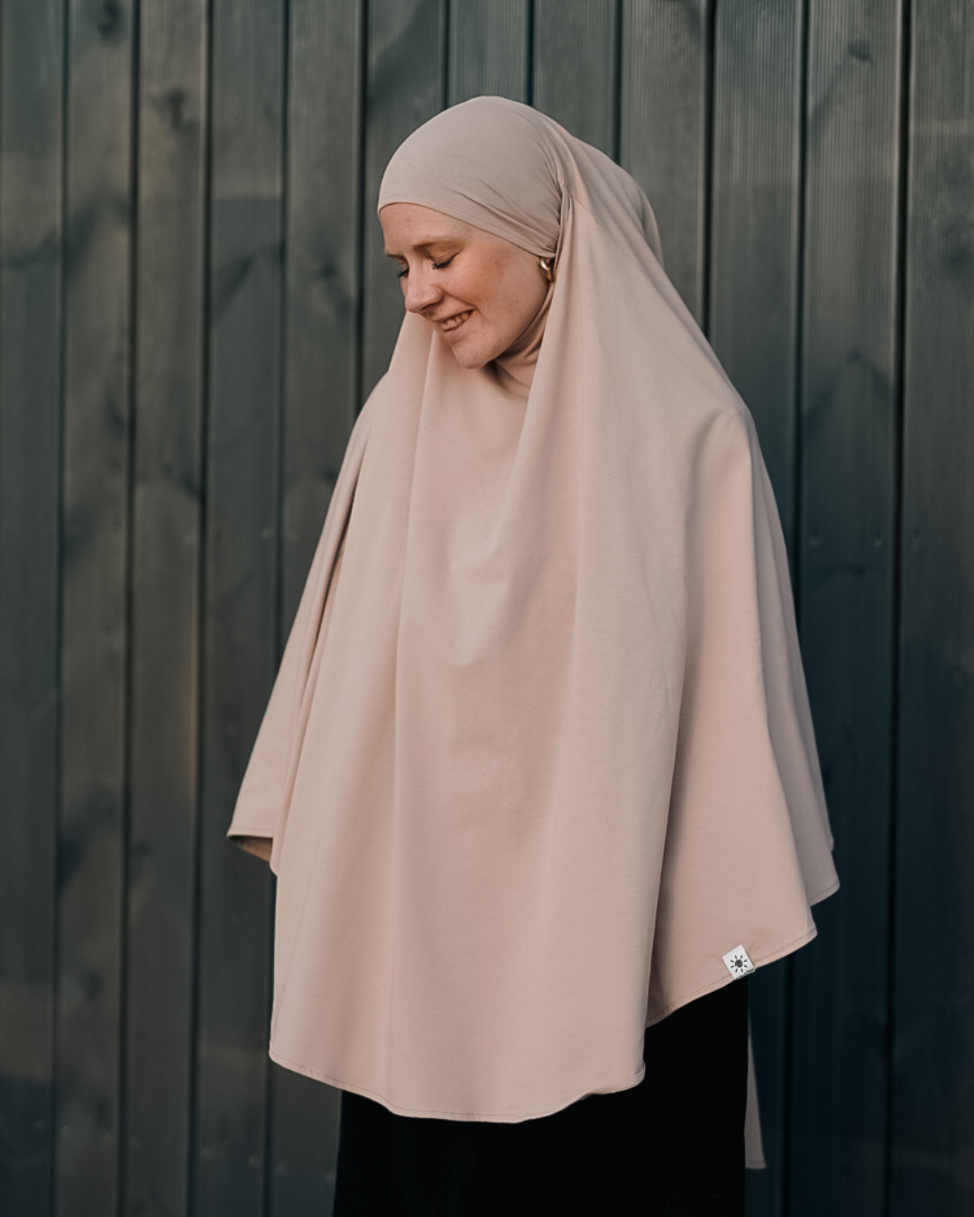 Jersey Khimar en coton bio Light Taupe