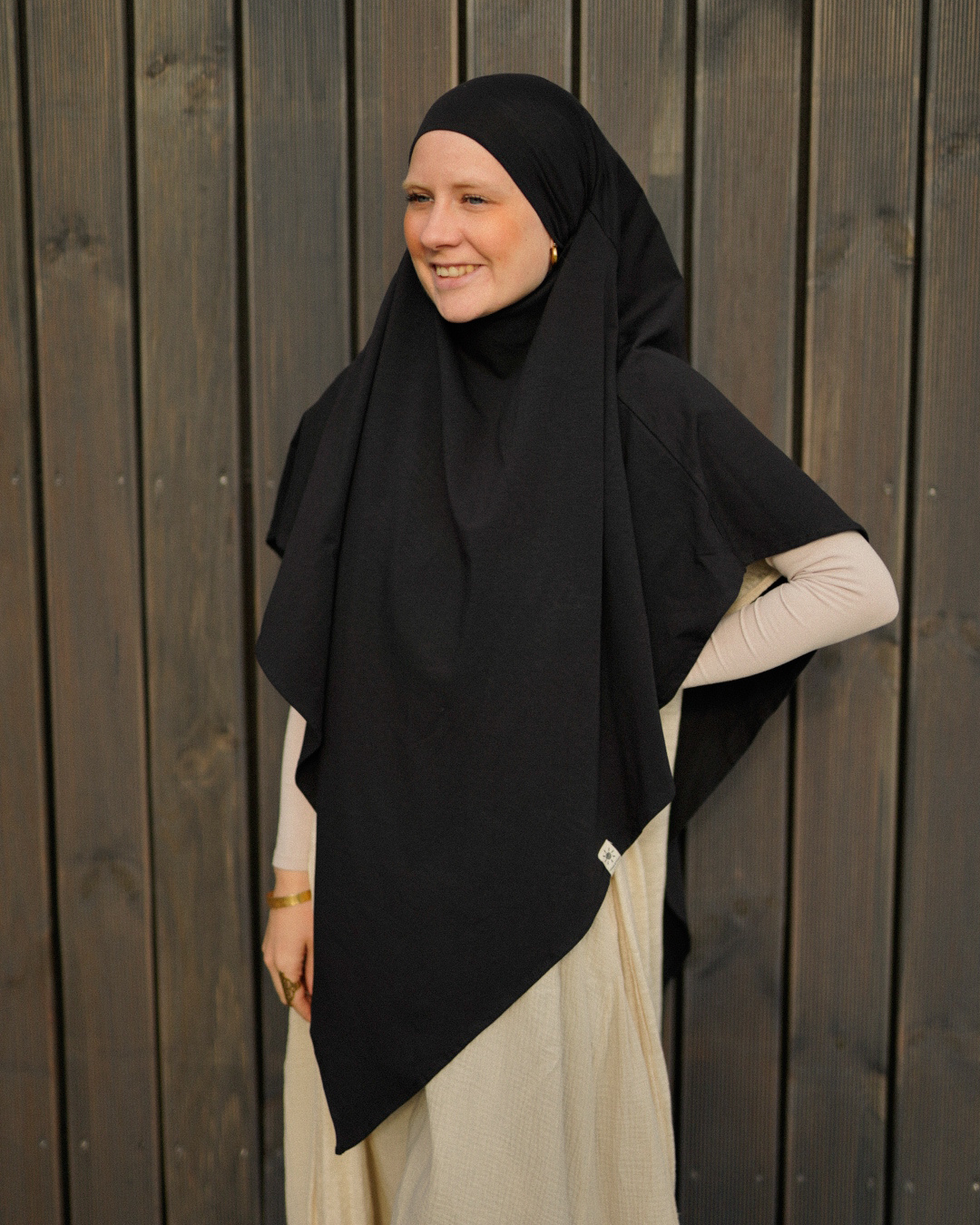 Jersey Khimar en coton bio Black