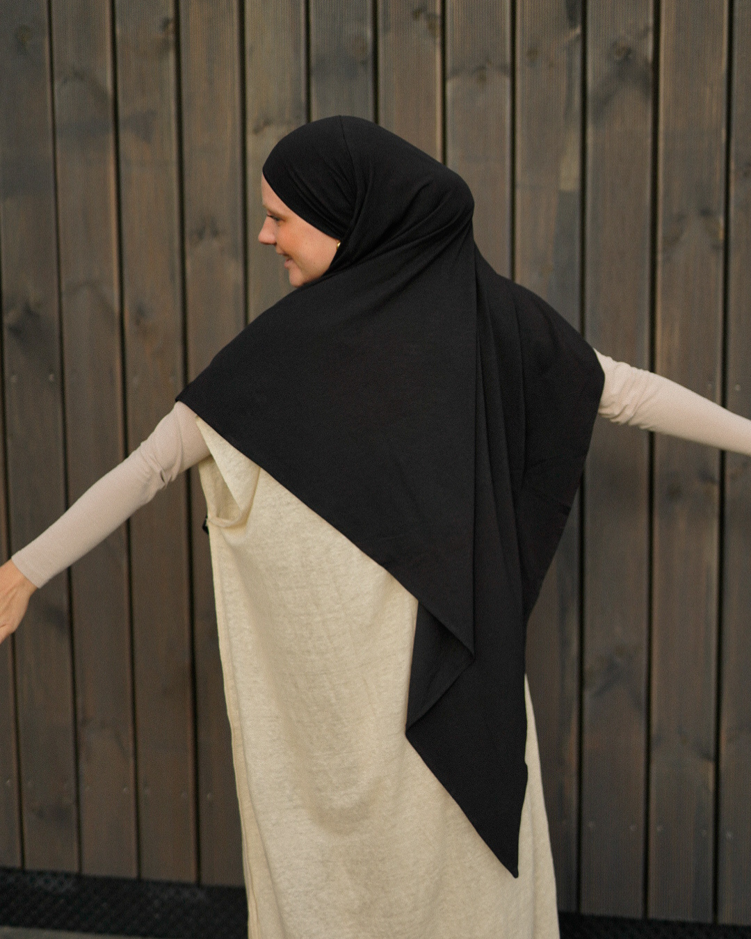 Jersey Khimar en coton bio Black