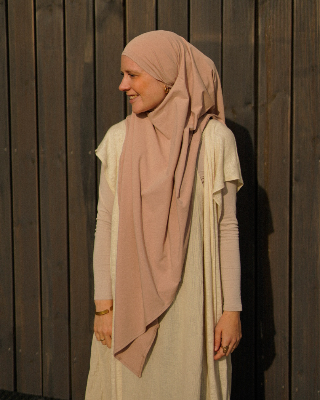 Jersey Khimar en coton bio Light Taupe