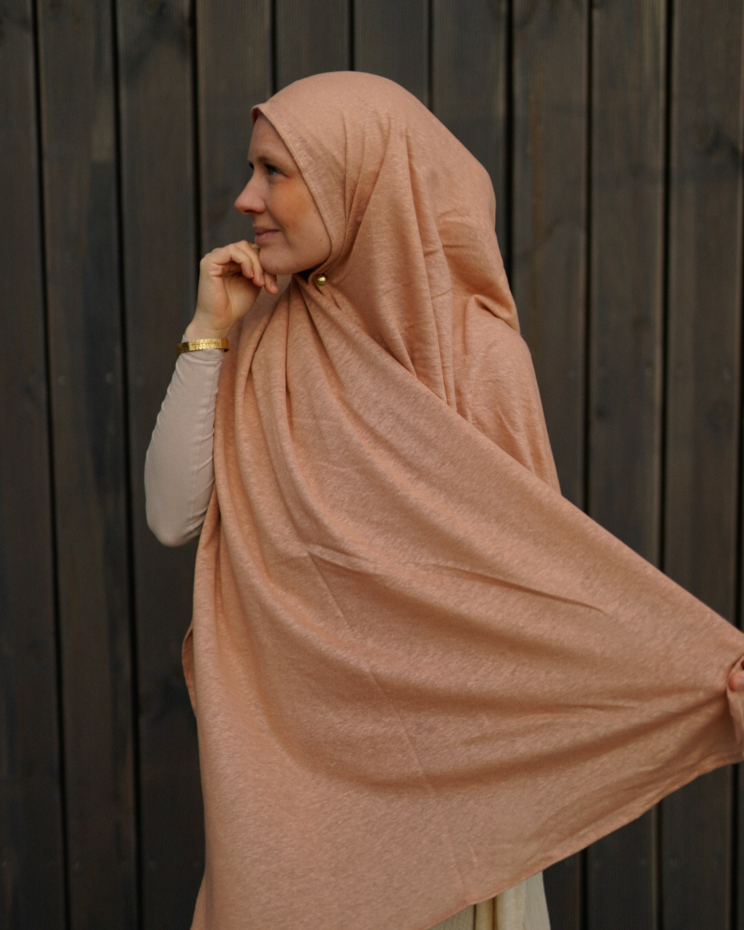 Hijab en jersey "Leena" - 100% lin - Calima Rose