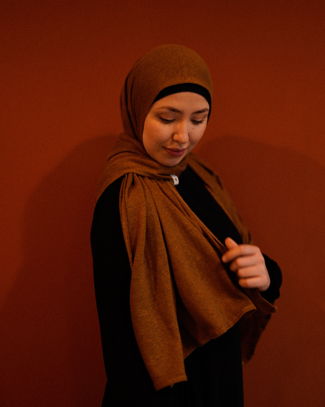 Hijab en jersey "Leena" - 100% lin - teck