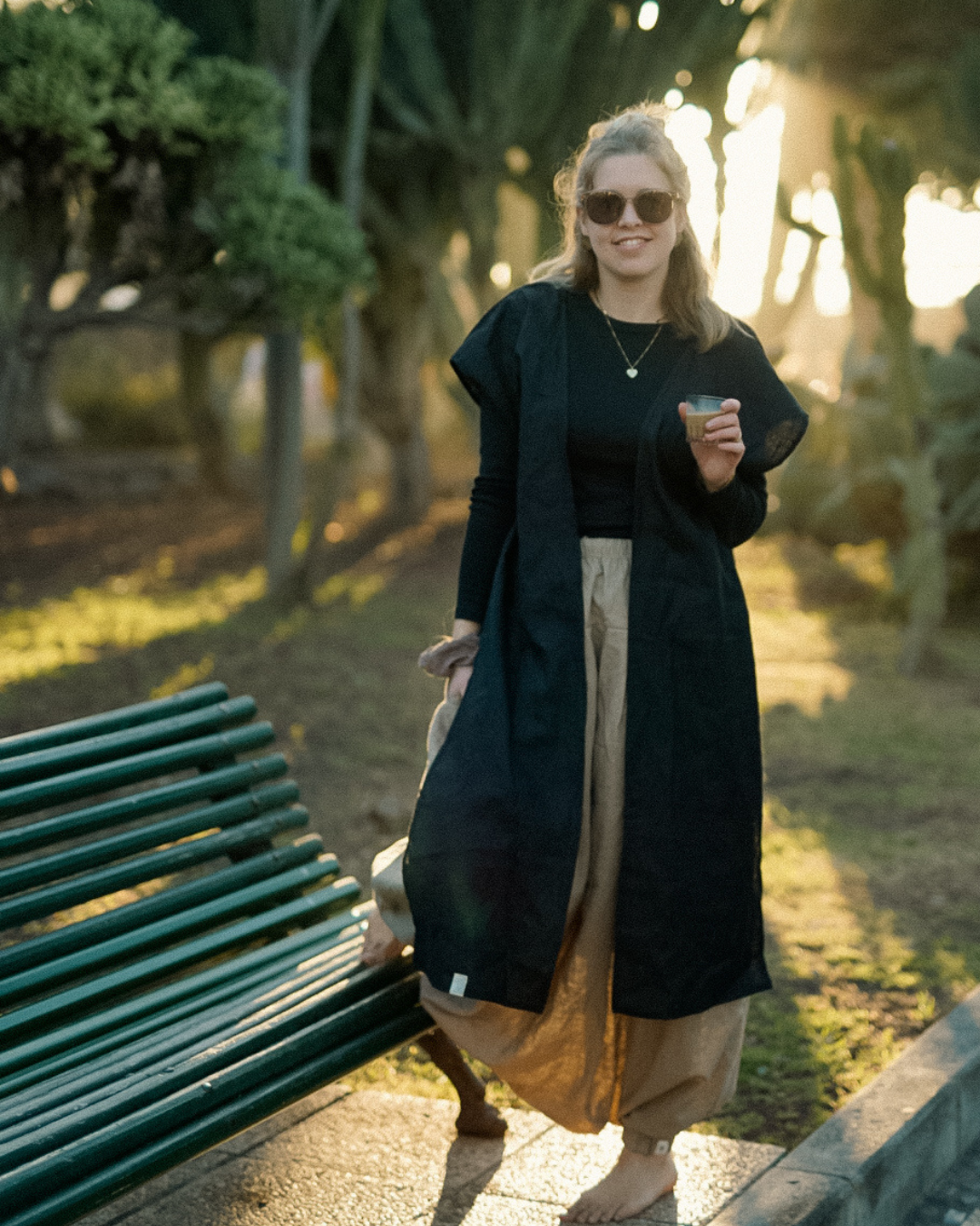 Gilet en lin et coton « Numa » (Volcanic Sand)