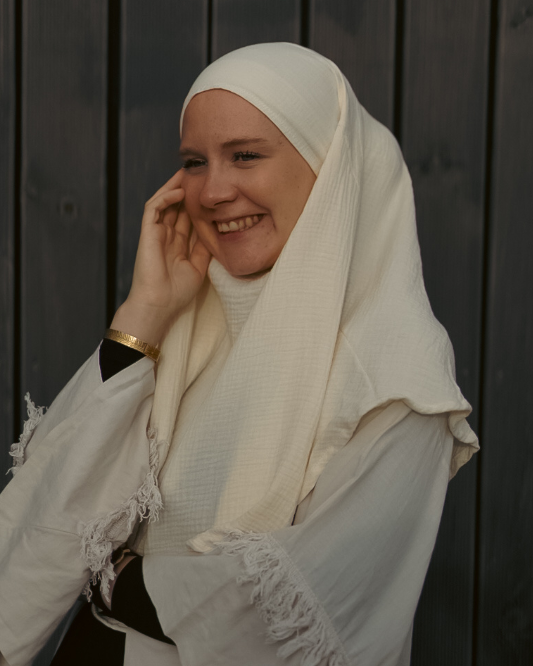 Mini Mousseline Khimar (Beige)