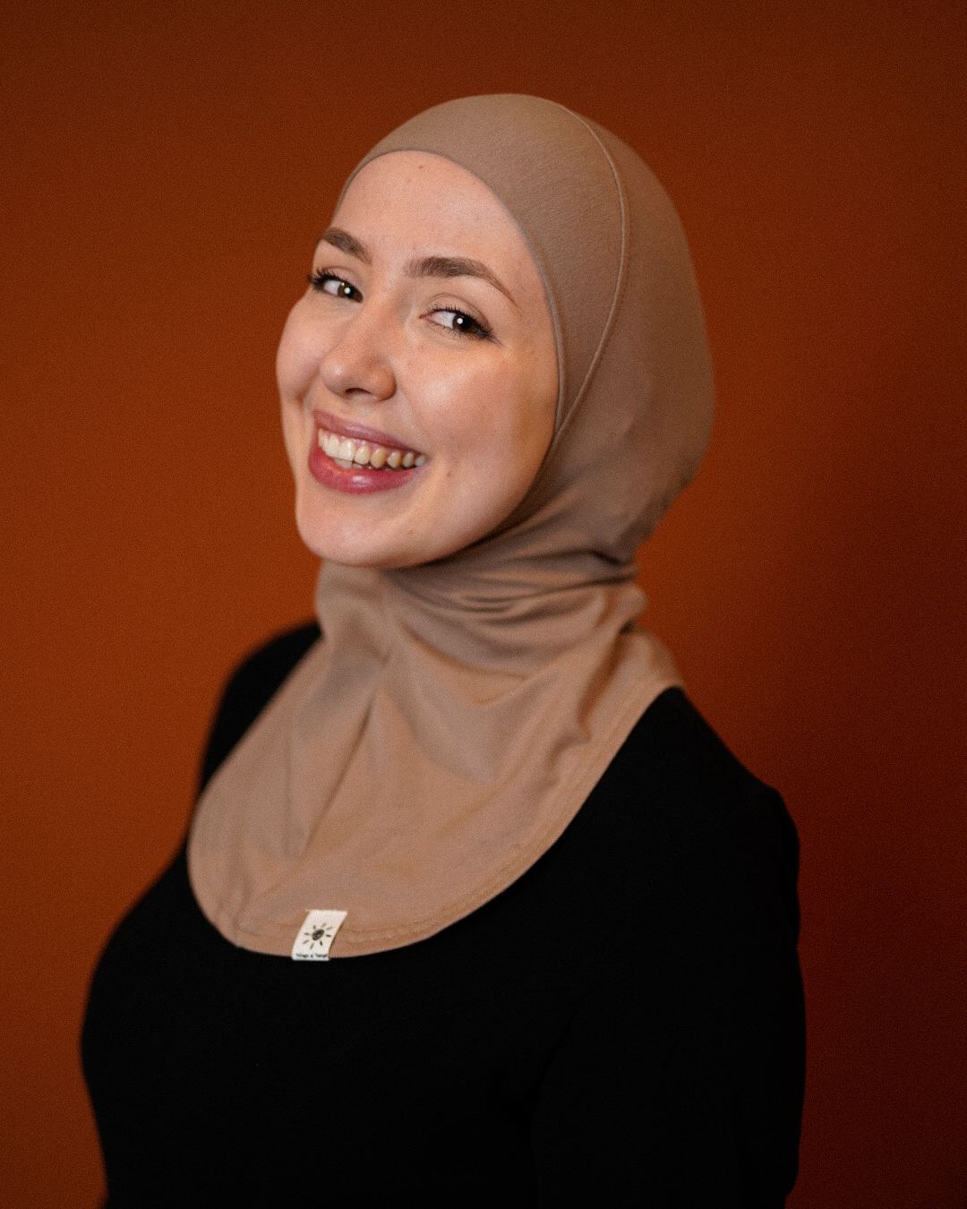 Bonnet Ninja - coton bio - taupe