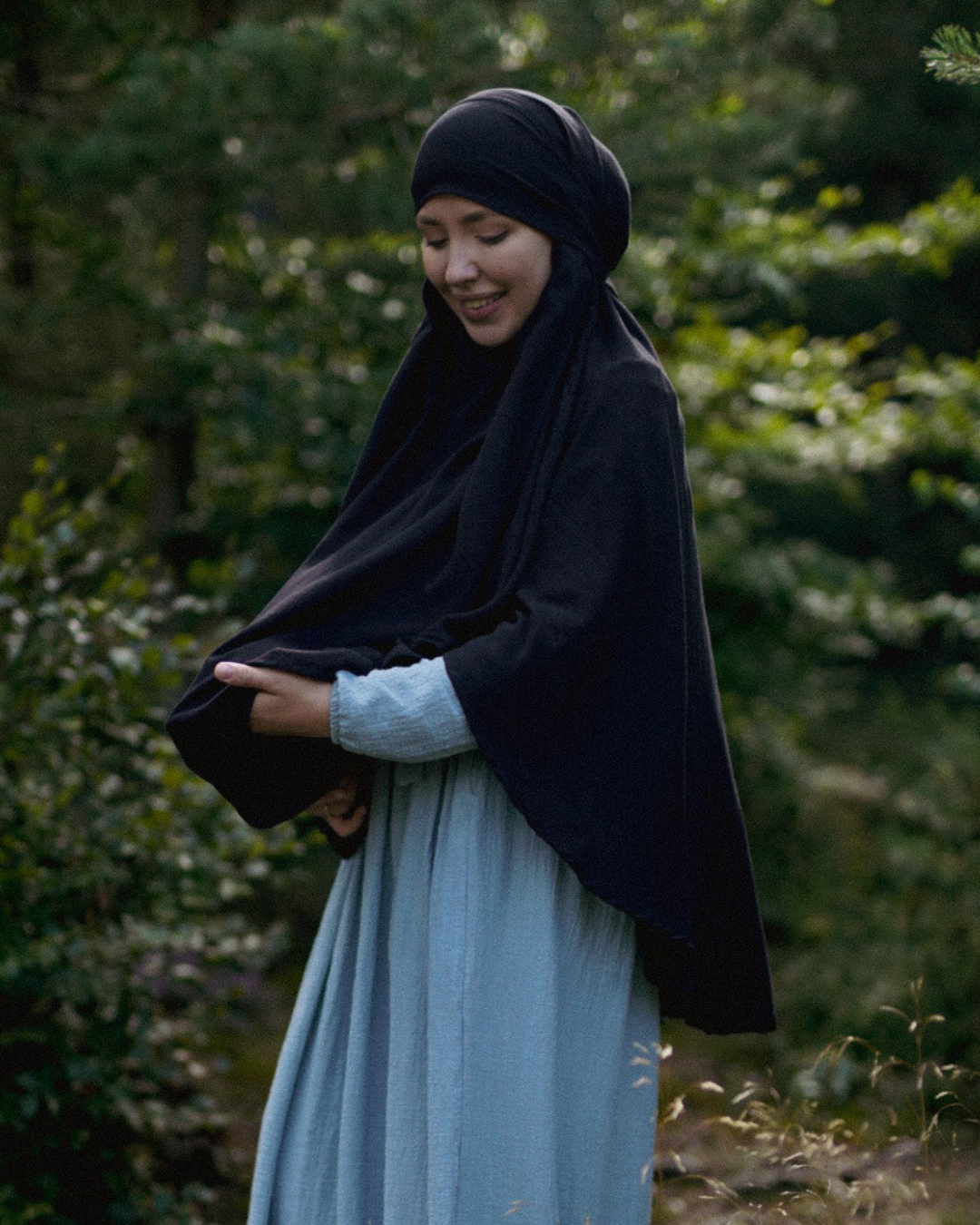 Khimar Sandy en viscose et lin (Black)