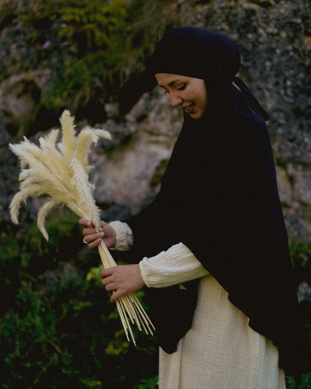 Khimar Sandy en viscose et lin (Black)