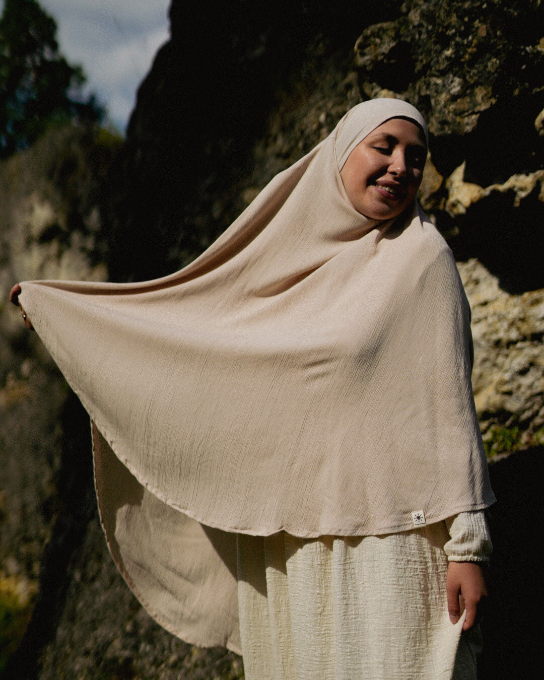 Khimar Sandy en viscose et lin (Linen Beige)