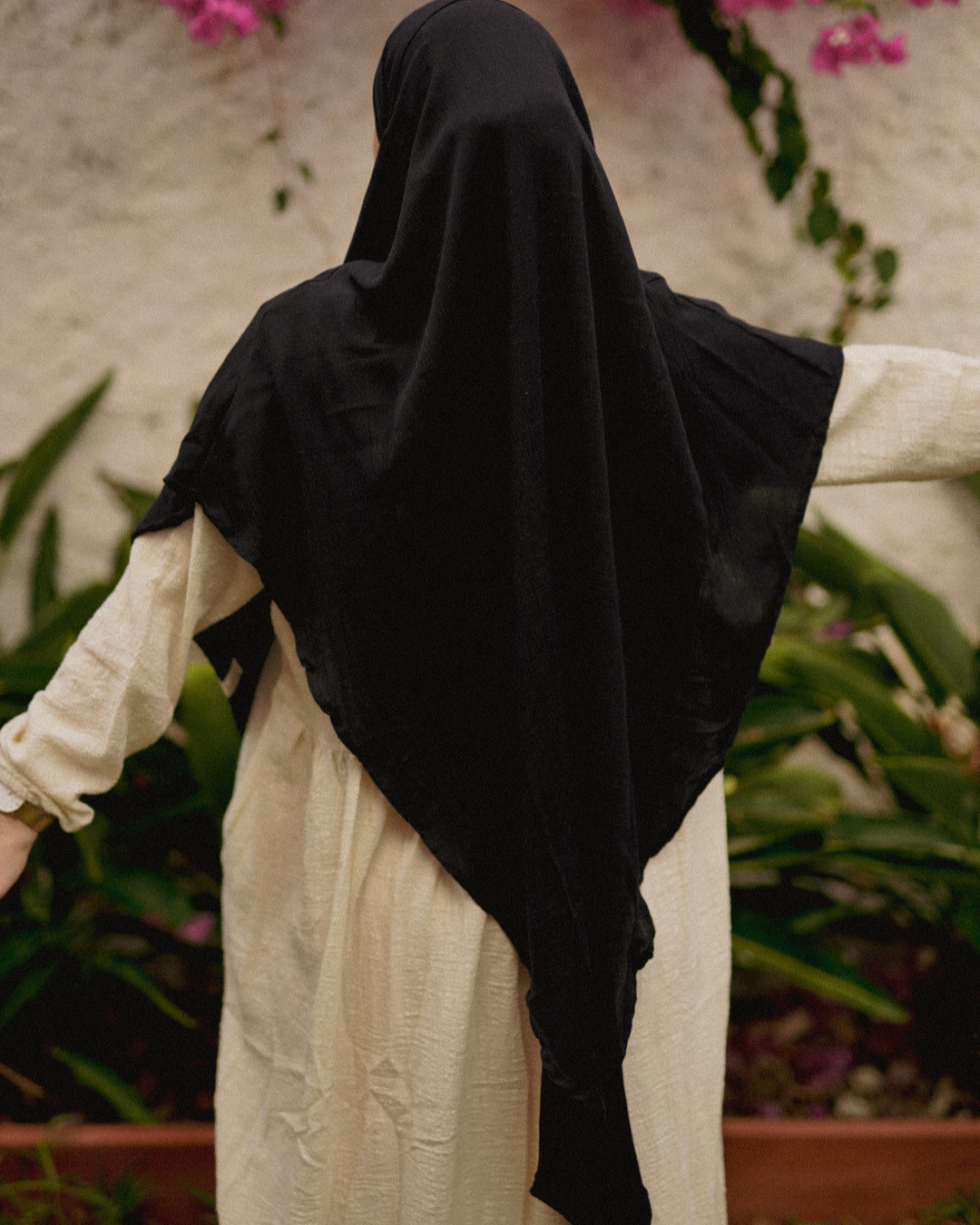 Khimar Sandy en viscose et lin (Black)