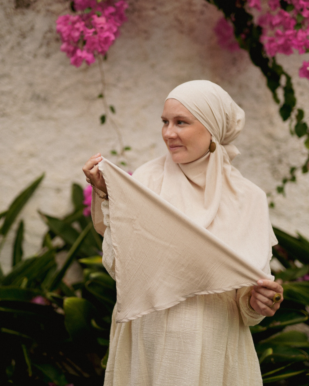 Khimar Sandy en viscose et lin (Linen Beige)