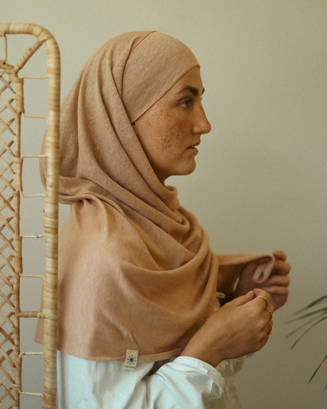 Hijab instantané "Leena" - 100% lin - Calima Rose