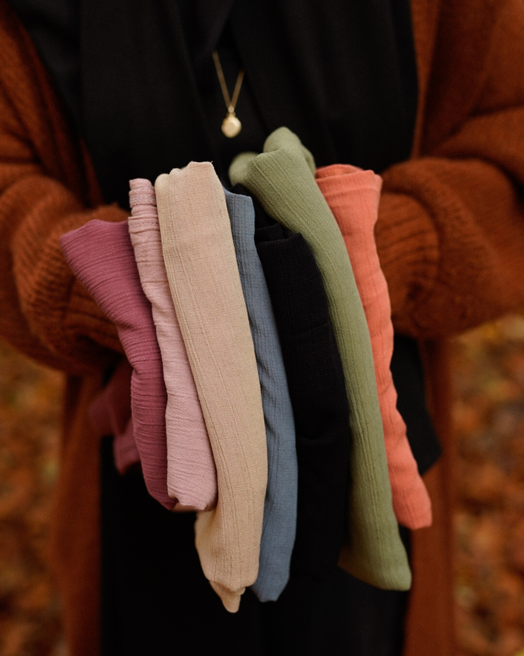 Crinkle Chiffon Hijab "Sandy" de viscose et de lin (sable)