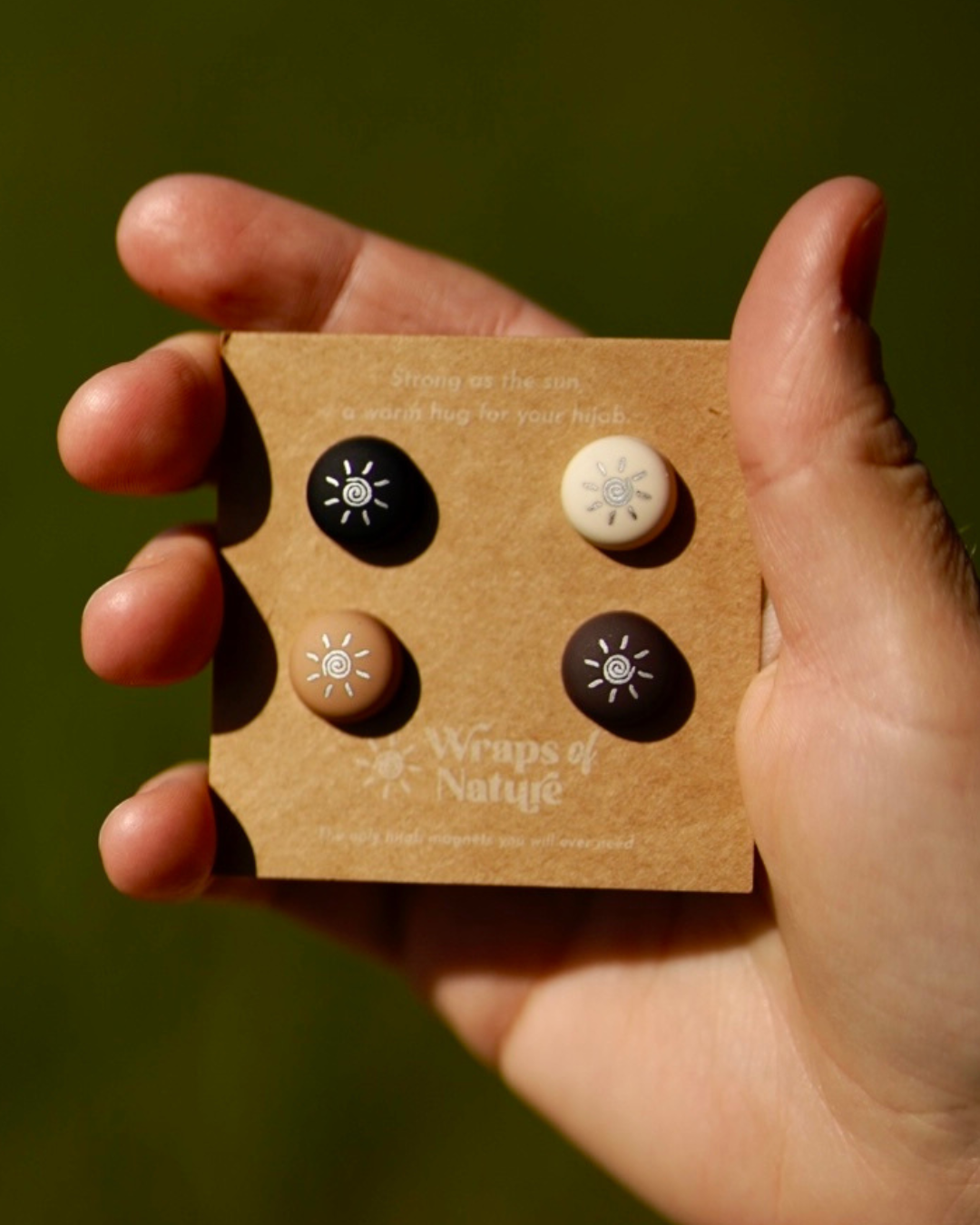 Magnet Pins Hijab - 4 paires de pins hijab forts (Neutral)