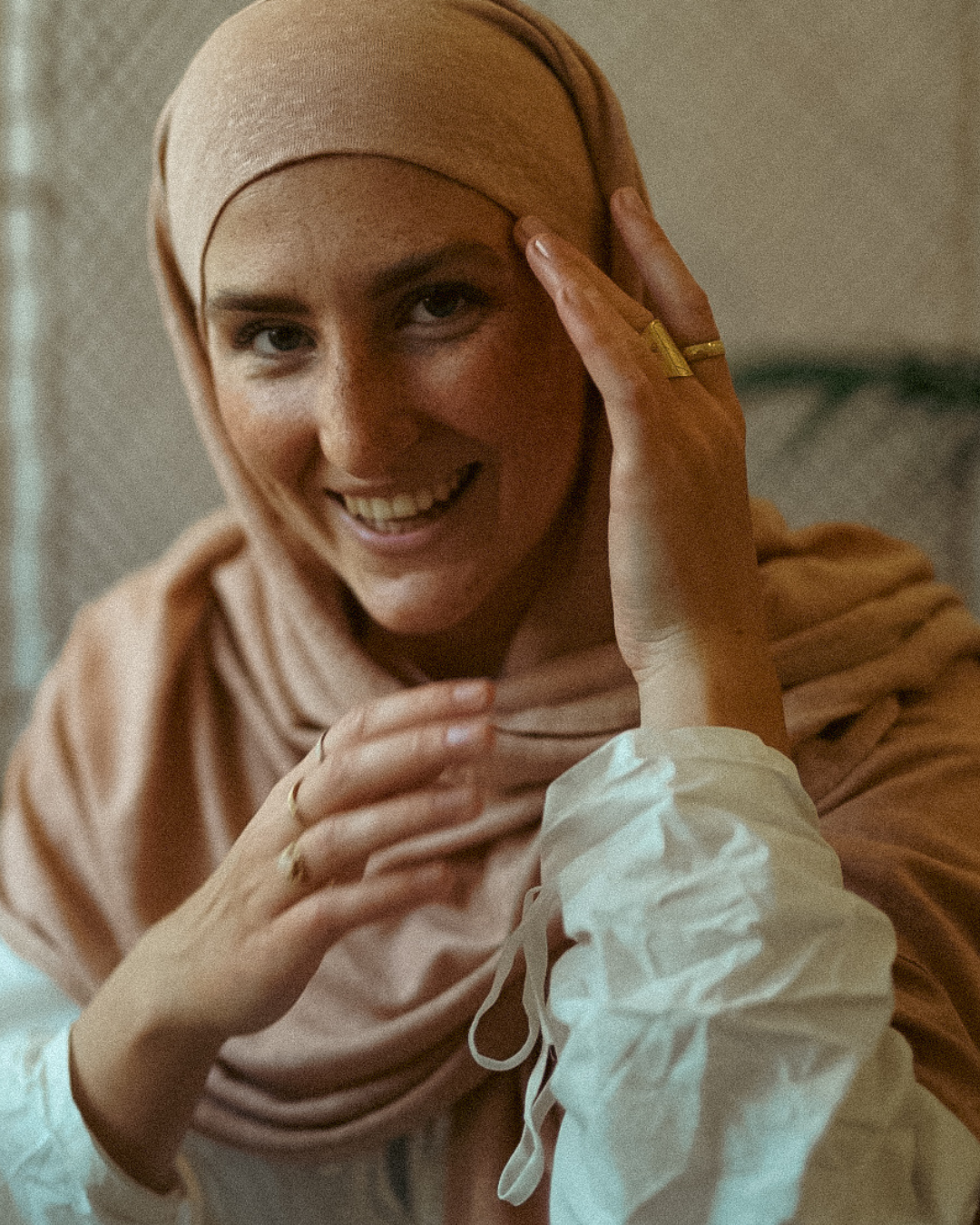 Hijab instantané "Leena" - 100% lin - Calima Rose