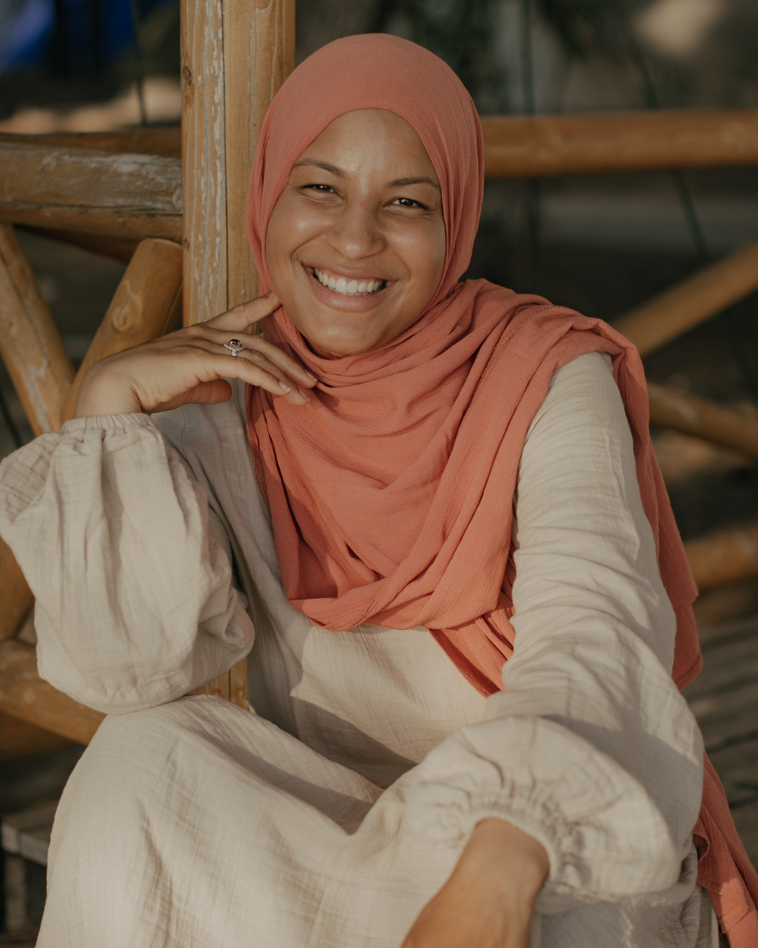 Crinkle Chiffon Hijab "Sandy" de viscose et de lin (Fox Red)