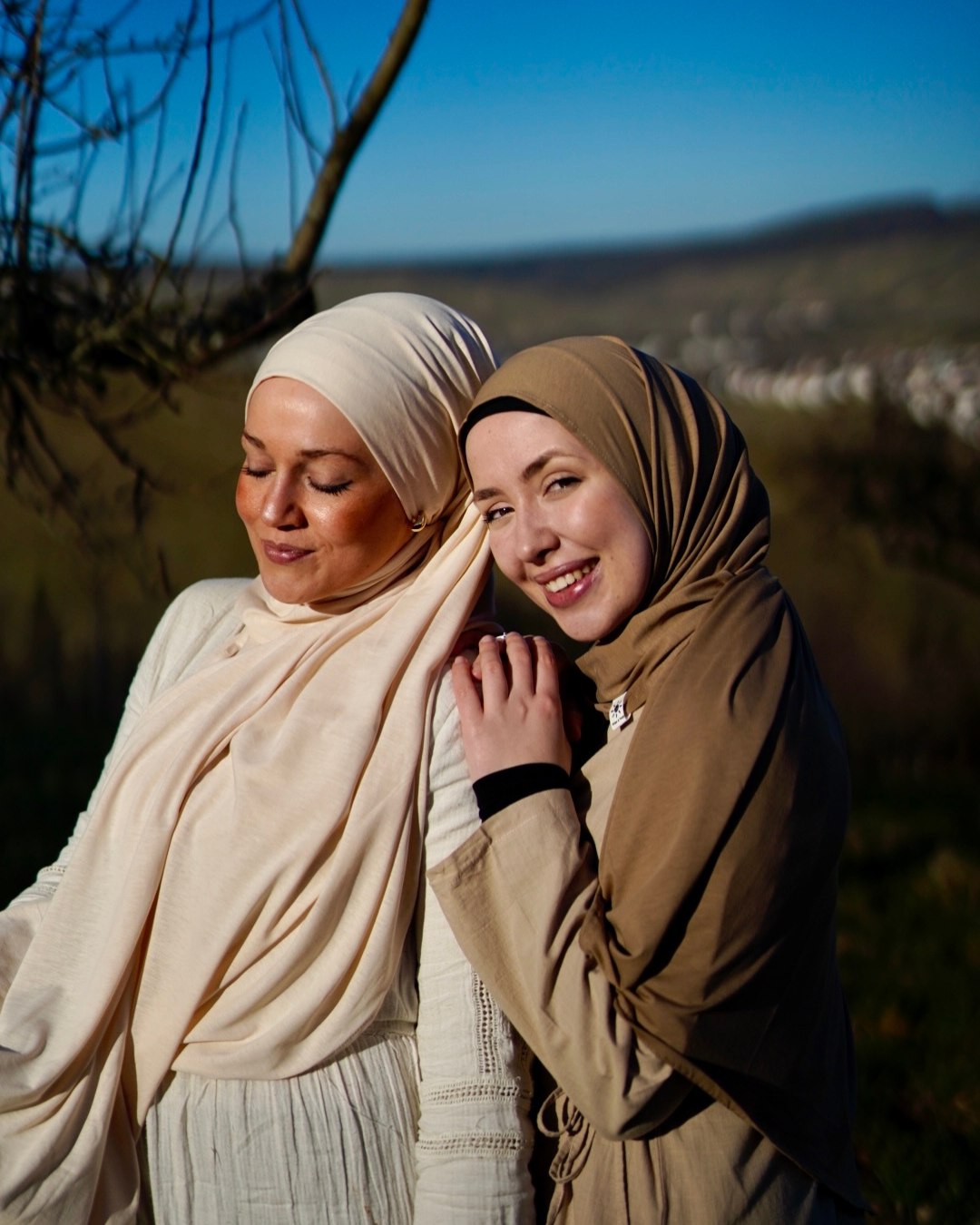 Hijab "Hava" en jersey léger 100% coton bio - Warm Almond